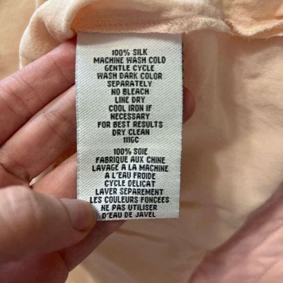 EILEEN FISHER silk light pink round neck size large tank top - Picture 8 of 11